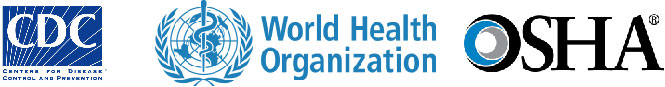 Resources from the CDC, OSHA and World Health Organization