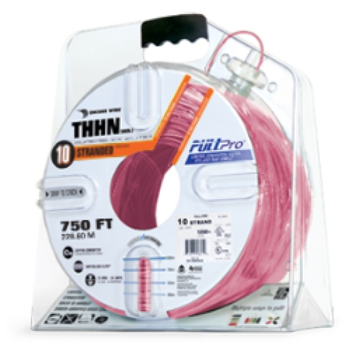 Encore Wire THHN-CU-10-STR-PNK-1500FT-PP 997780