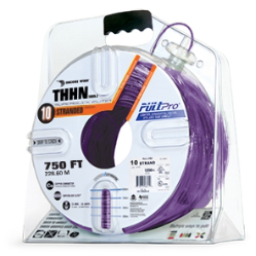 Encore Wire THHN-CU-10-STR-PUR-1500FT-PP 997783