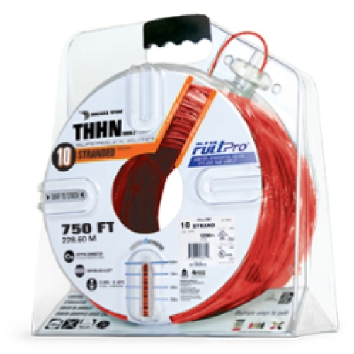 Encore Wire THHN-CU-10-STR-RED-1500FT-PP 982692