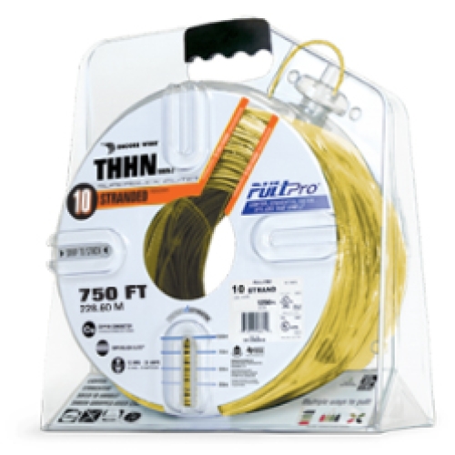 Encore Wire THHN-CU-10-STR-YEL-1500FT-PP 982639