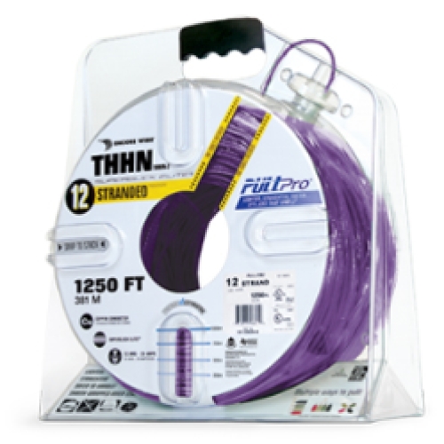 Encore Wire THHN-CU-12-STR-PUR-2500FT-PP 983134