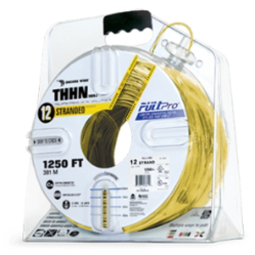 Encore Wire THHN-CU-12-STR-YEL-2500FT-PP 982455