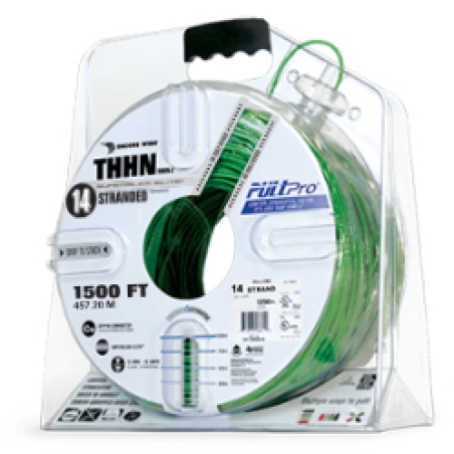 Encore Wire THHN-CU-14-STR-GRN-3000FT-PP 982630