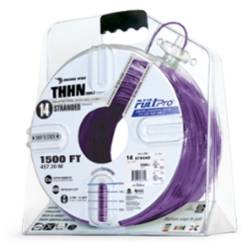 Encore Wire THHN-CU-14-STR-PUR-3000FT-PP 988012